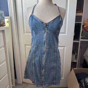 Denim halter Mini dress-  American Eagle.  Sz 10- NEW